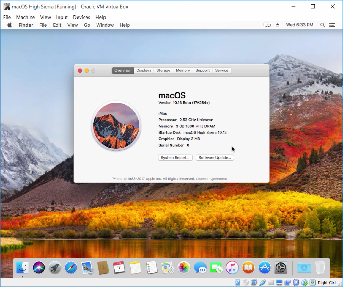 Mac os sera download for virtualbox windows 7